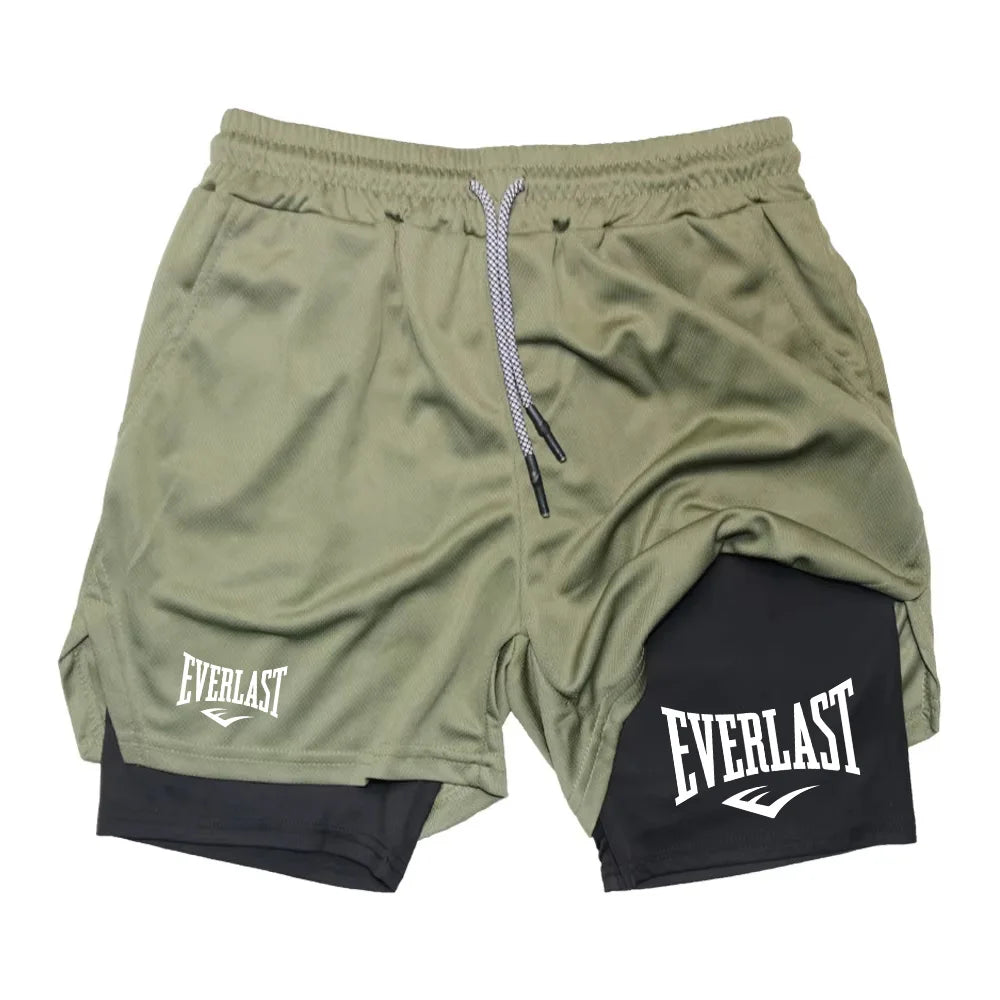 Men’s 2-in-1 Running Shorts for Gym and Jogging