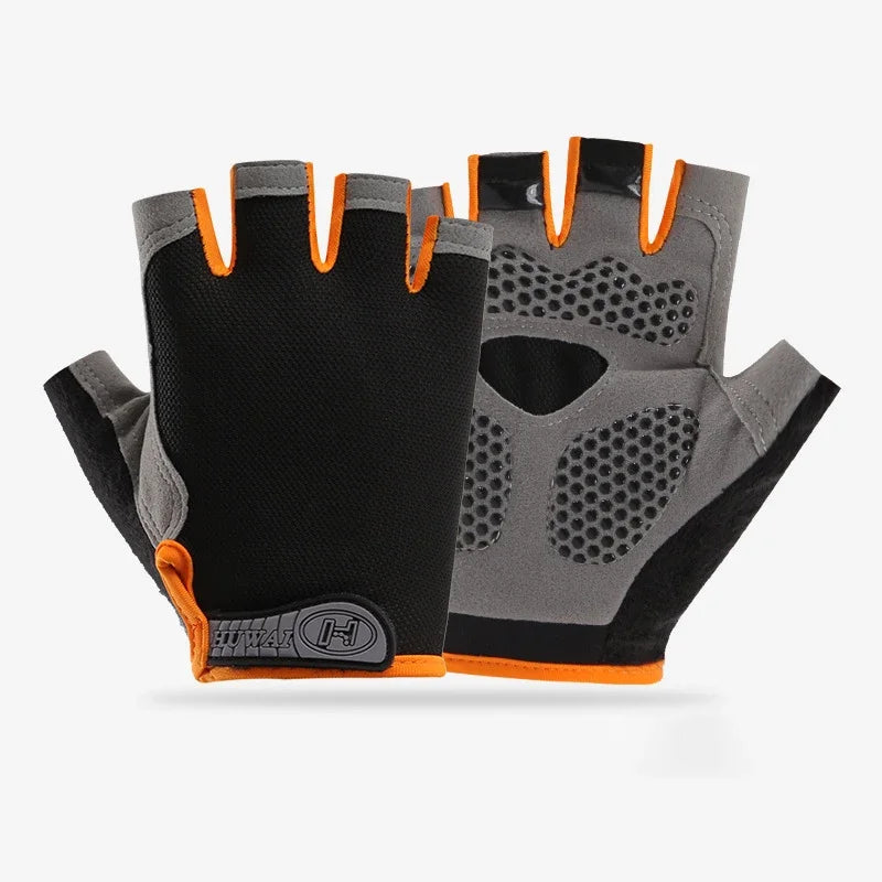 Fingerless Gym Gloves for Weightlifting and Cycling