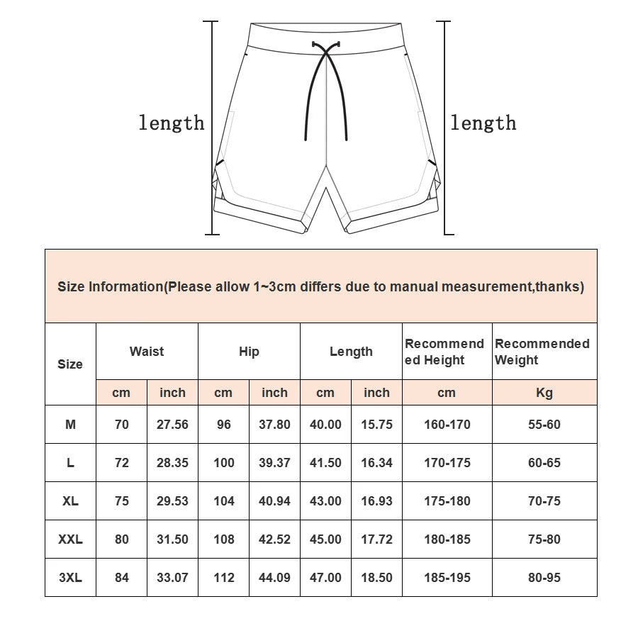 Men’s Camo 2-in-1 Quick-Dry Workout Shorts
