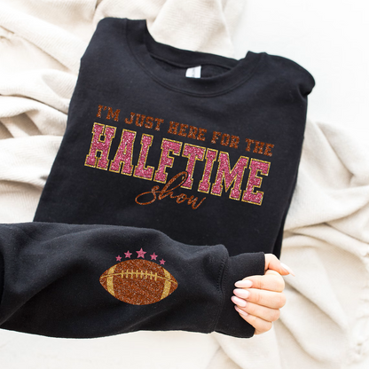 Glitter Super Bowl Halftime Football Sweatshirt
