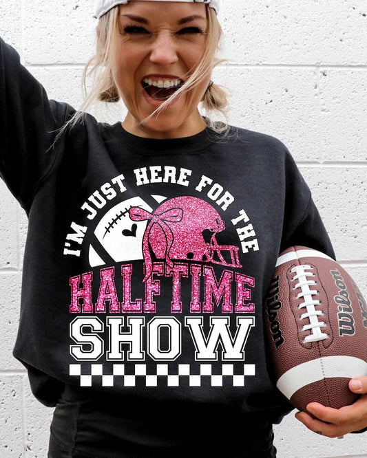 Glitter Super Bowl Halftime Football Sweatshirt