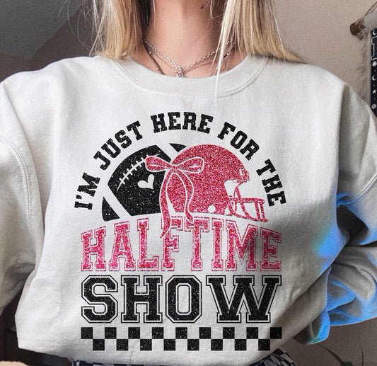 Glitter Super Bowl Halftime Football Sweatshirt