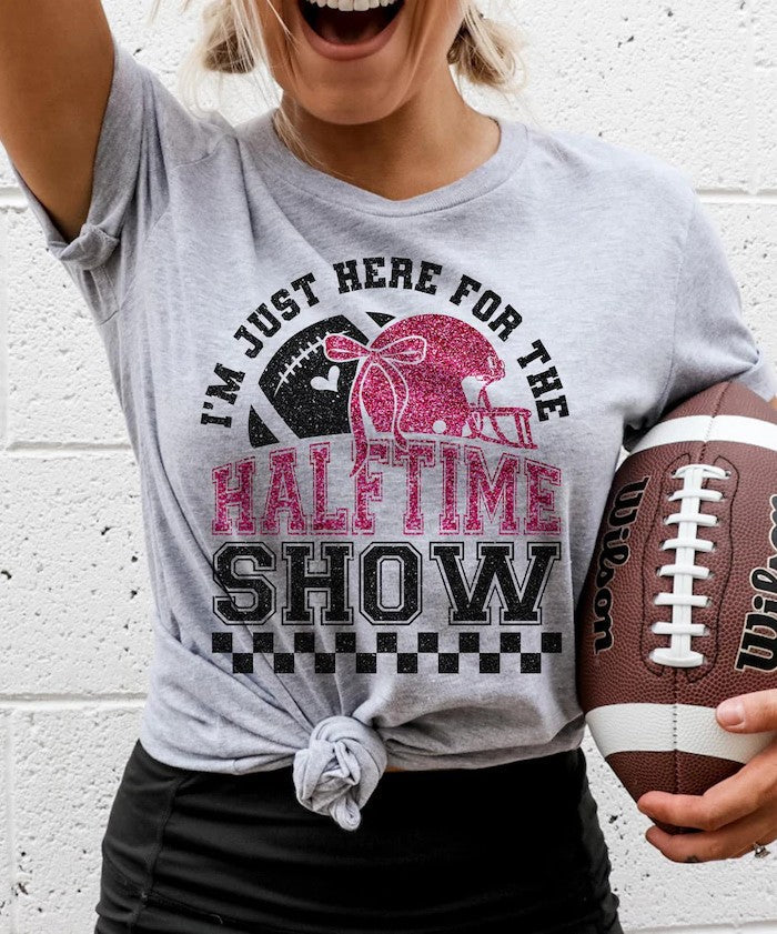 Glitter Super Bowl Halftime Football Sweatshirt