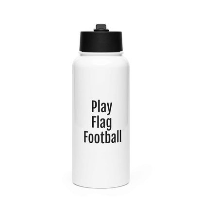Stainless steel water bottle with a straw lid