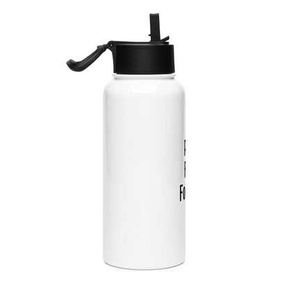 Stainless steel water bottle with a straw lid