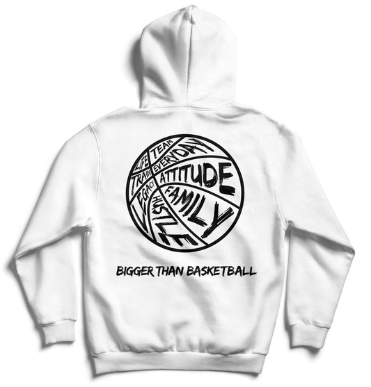 Bigger Than Basketball White Hoodie